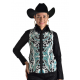 Hand Beaded and Embroidered Turquoise Show Vest - V209980